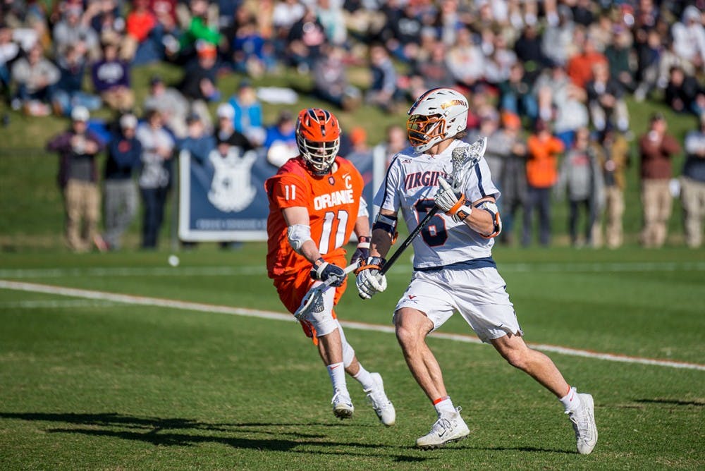 Virginia sophomore midfielder Dox Aitken has asserted an imposing presence on the offensive end for the Cavaliers, with 31 goals this season.