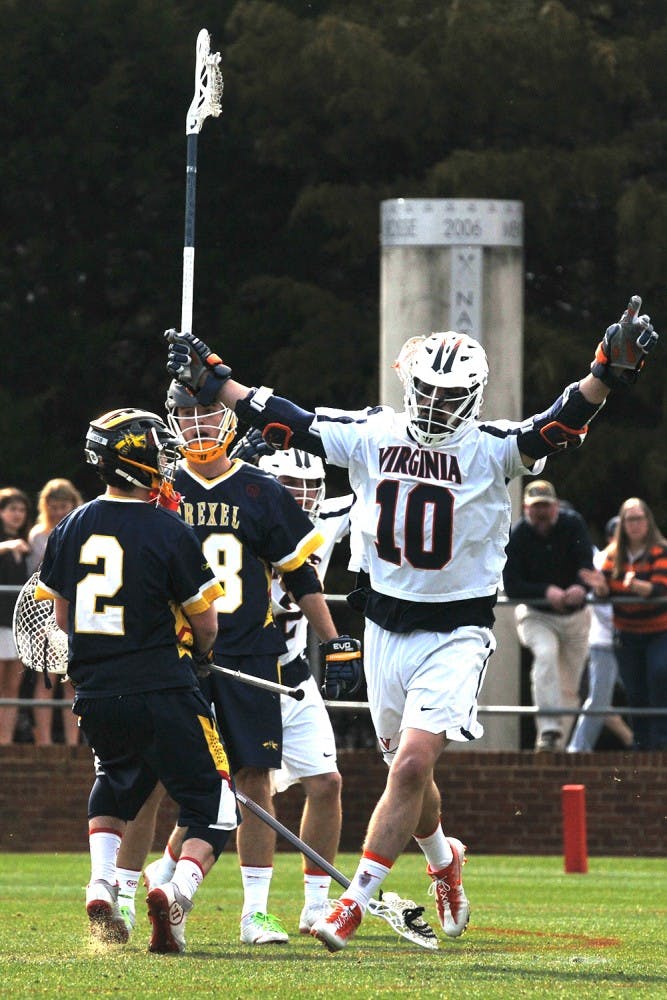 Junior attackman Mike D'Amario scored seven goals in Virginia's 18-14 win over Drexel.&nbsp;