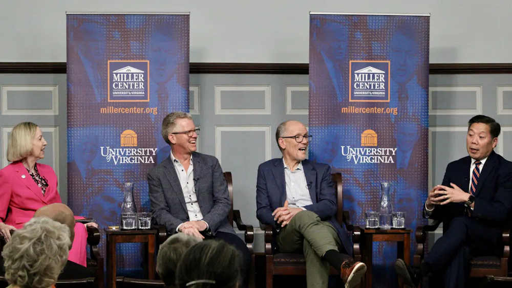 Opening conversation of the Miller Center's Obama Oral History Project, photographed March 25, 2026.