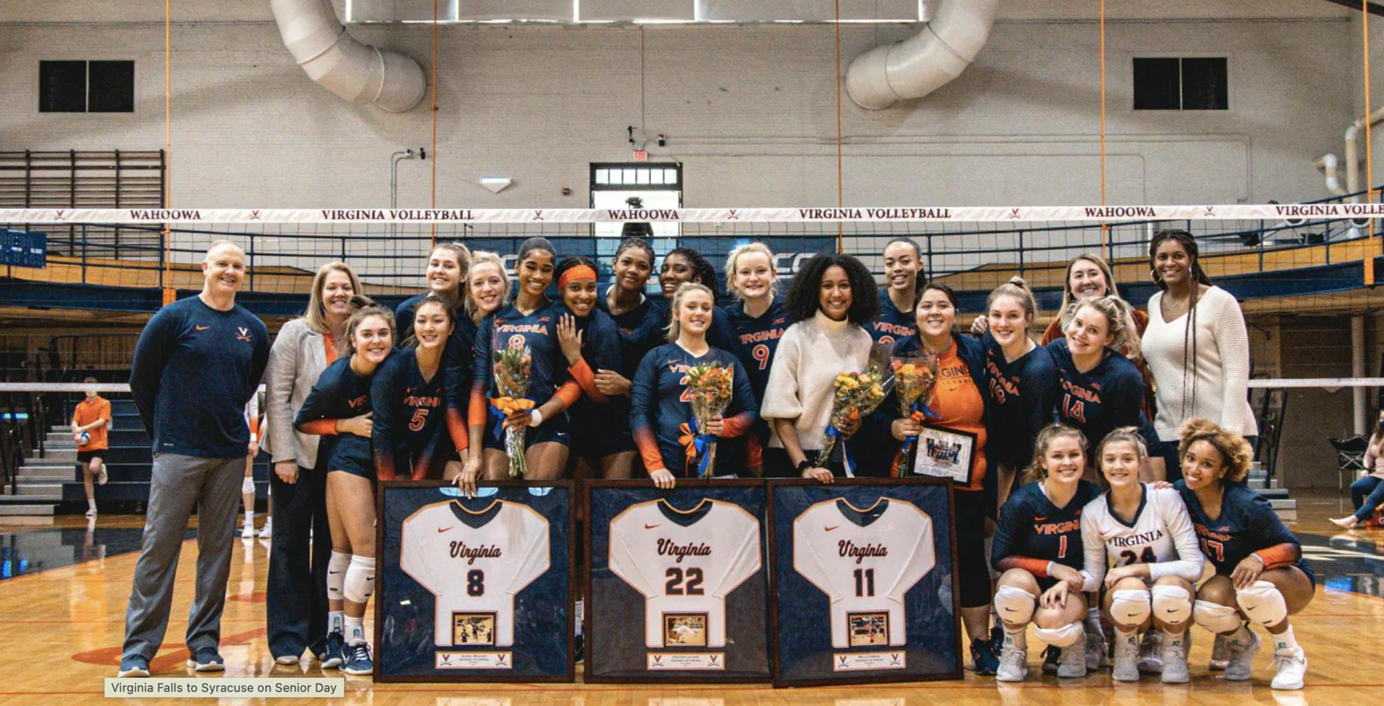 Three players were honored in front of a 184-person crowd on Senior Day at Memorial Gymnasium.