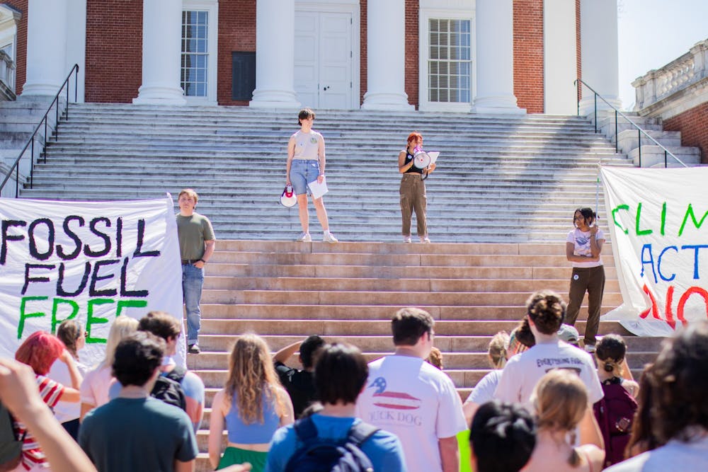 <p>Several speechmakers also expressed concerns about the Board of Visitors’ ties to Dominion Energy, highlighting DivestUVA’s demand for the University to remove the influence of fossil fuel companies from University administration.&nbsp;</p>