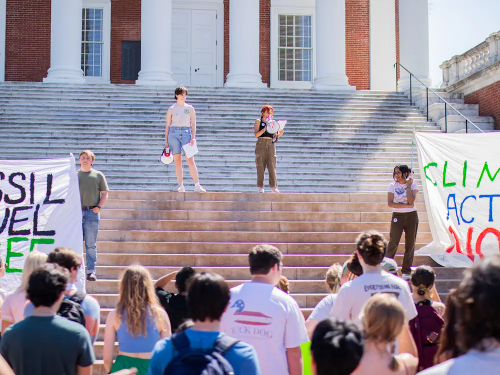 Several speechmakers also expressed concerns about the Board of Visitors’ ties to Dominion Energy, highlighting DivestUVA’s demand for the University to remove the influence of fossil fuel companies from University administration. 