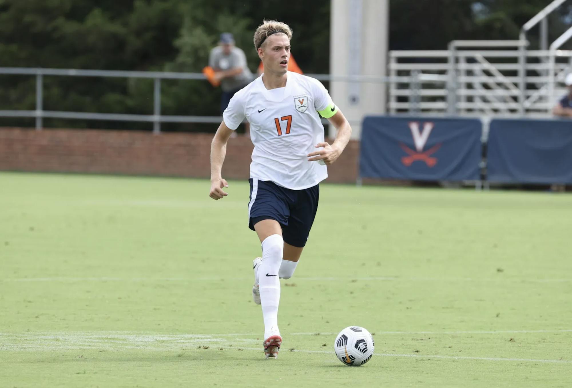Junior defender Andreas Ueland played a key role on the defensive side for Virginia, managing to keep Denver at bay for a majority of the first half.