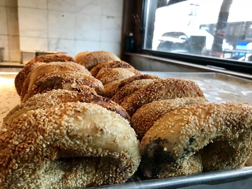 Bagels from Black Seed bagels are Montreal style, which means they are woodfired and typically boiled in water with a touch of honey.