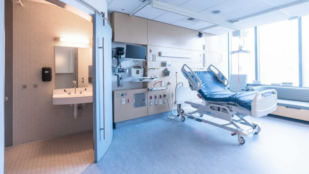 A U.Va. Health patient room.