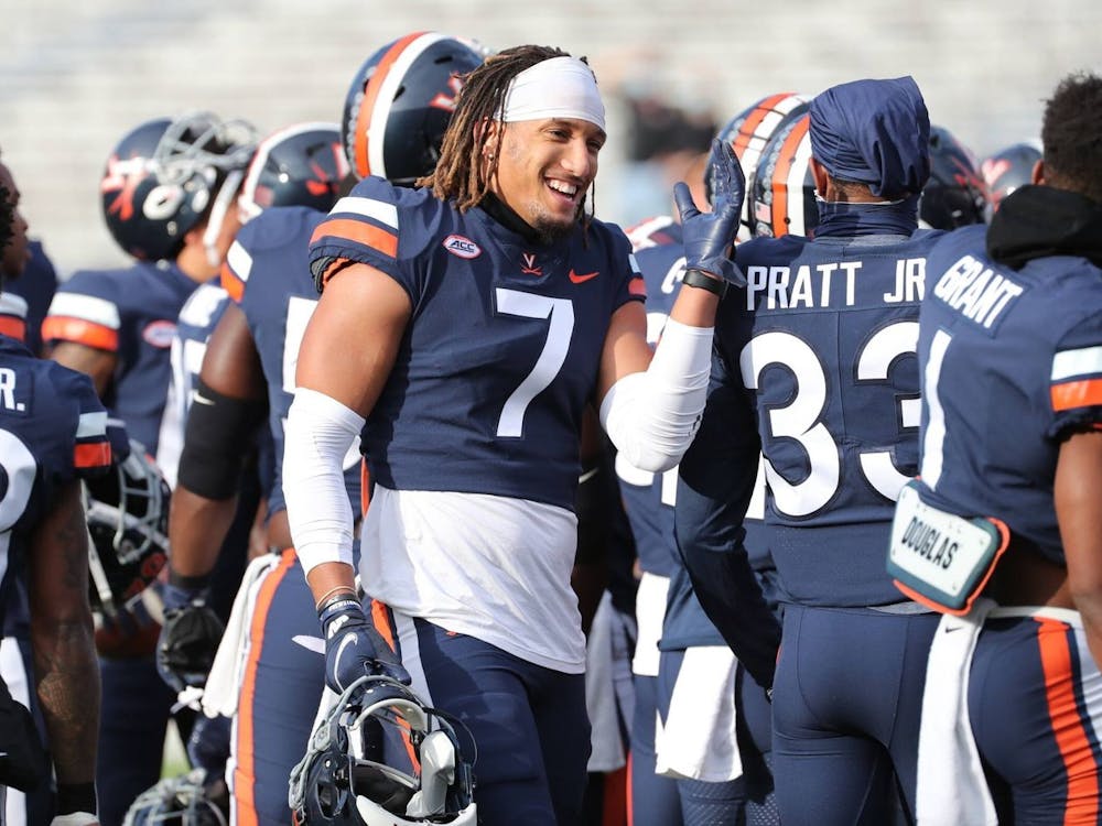 Noah Taylor's 85-yard pick six was just one of the Cavaliers' five takeaways against Louisville.