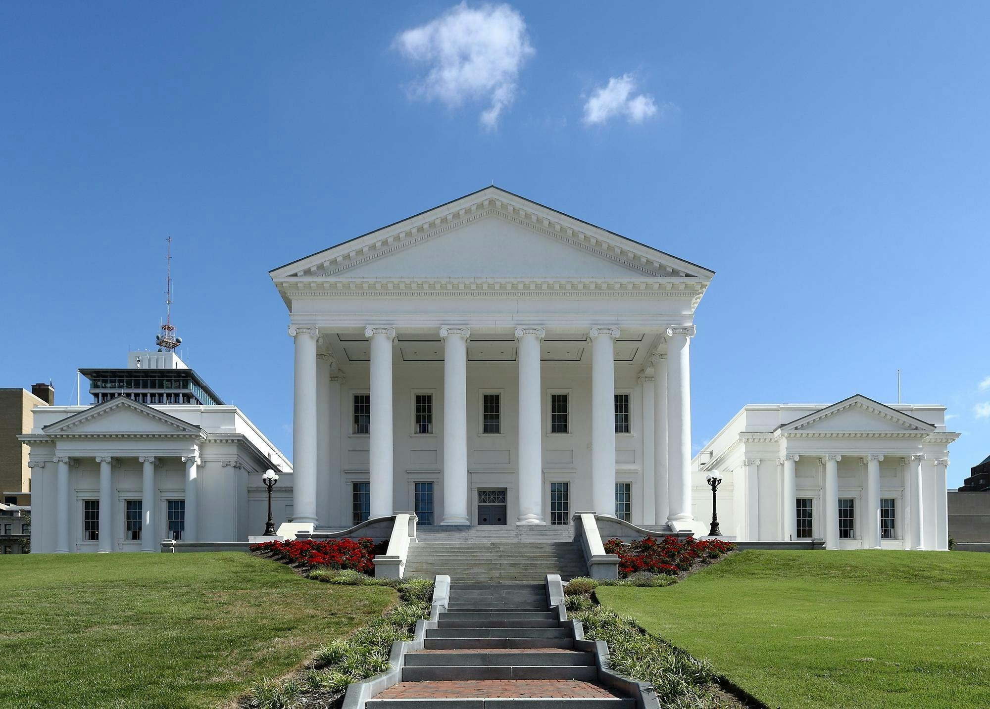 The Virginia State Capitol in Richmond houses the Senate of Virginia and the House of Delegates.