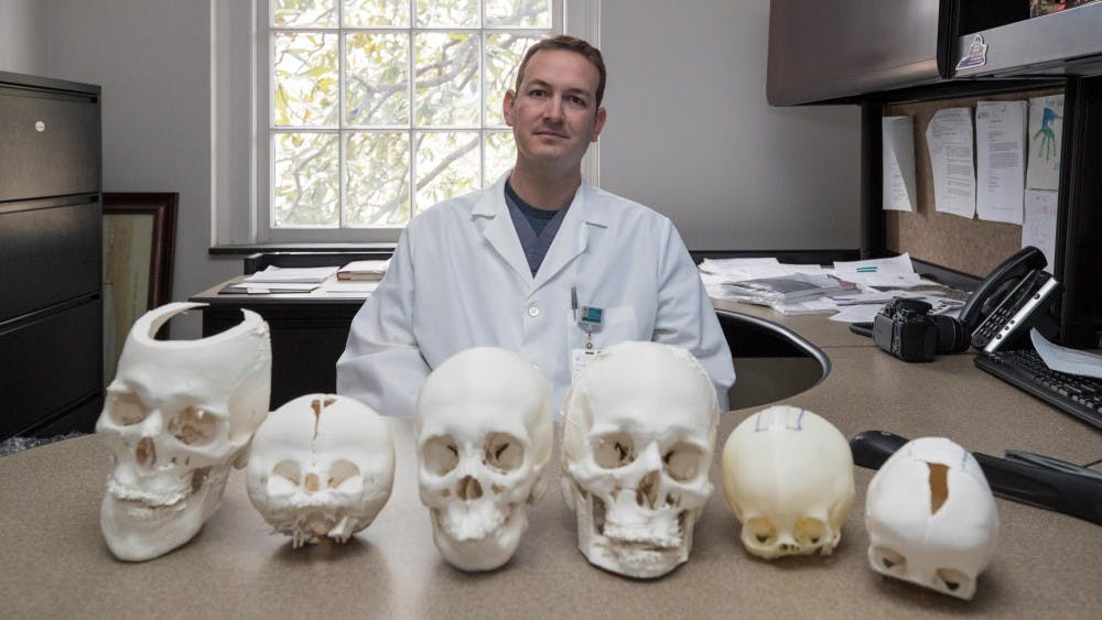 Plastic Surgeon Dr. Jonathan Black uses 3D-printed skulls to prepare for difficult surgical procedures.