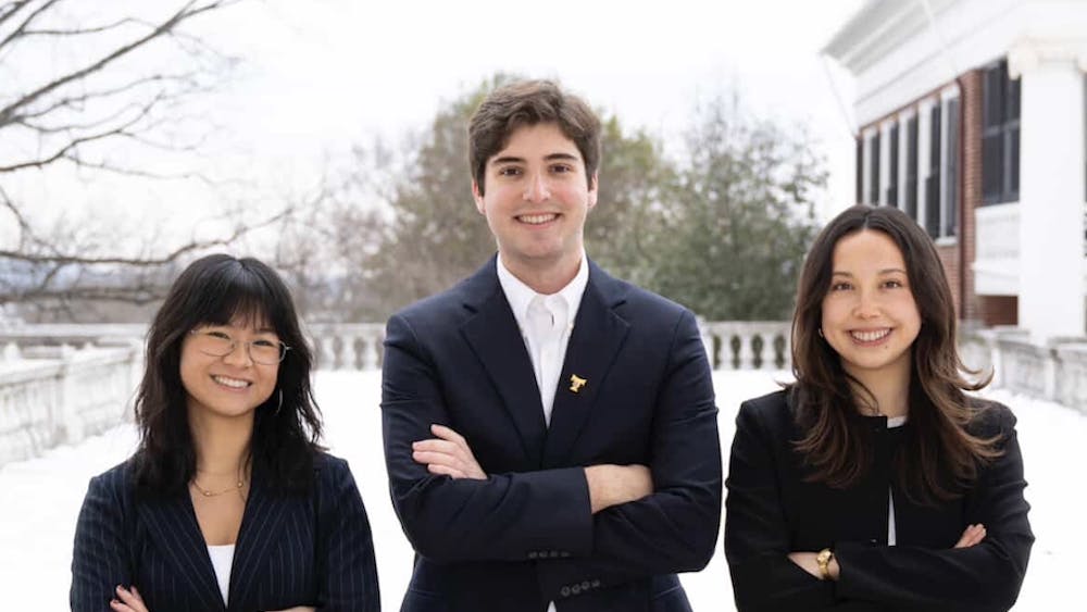 The "Dream Ahead" ticket, Saehee Pérez, left, Michael Mitchell, middle, Harper Tran, right.