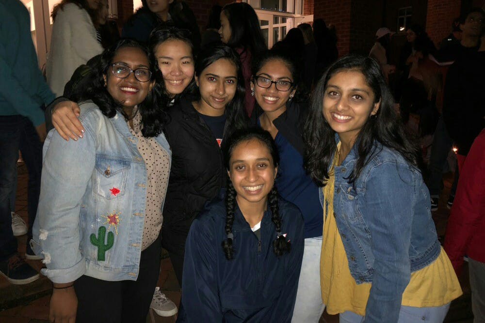 <p>Attendees at the celebration of Diwali — the Festival of Lights — that took place on Nov. 8 at Ern Commons.&nbsp;</p>