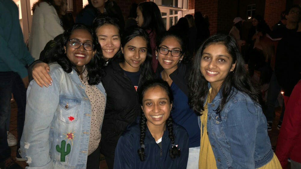 Attendees at the celebration of Diwali — the Festival of Lights — that took place on Nov. 8 at Ern Commons. 
