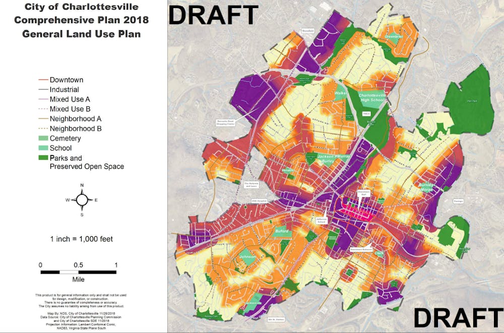 <p>A draft of the City's comprehensive plan proposed by the planning commission in December called for major increases in density throughout Charlottesville, although it has since been scrapped after the commission received feedback from the City Council.&nbsp;</p>