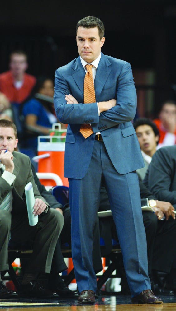 November 21; Charlottesville, VA USA; Virginia head coach Tony Bennett. Virginia defeated Oral Roberts University 76-55.