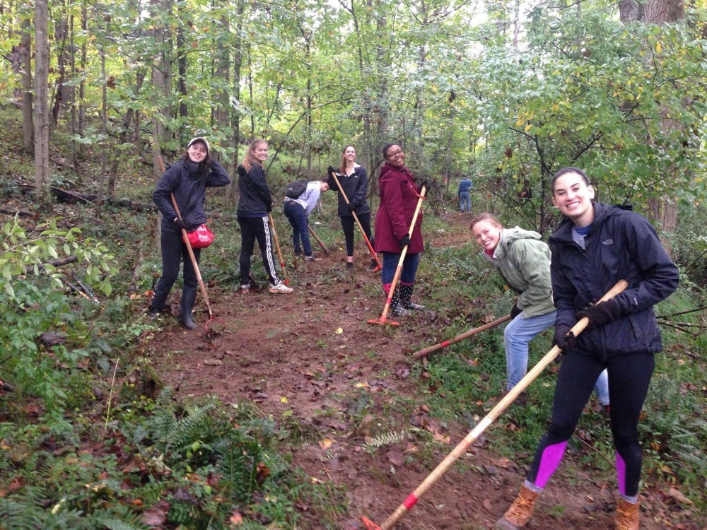 Through the Alternative Fall Break program, students stay in Charlottesville during Fall Break and engage in local service activities. 