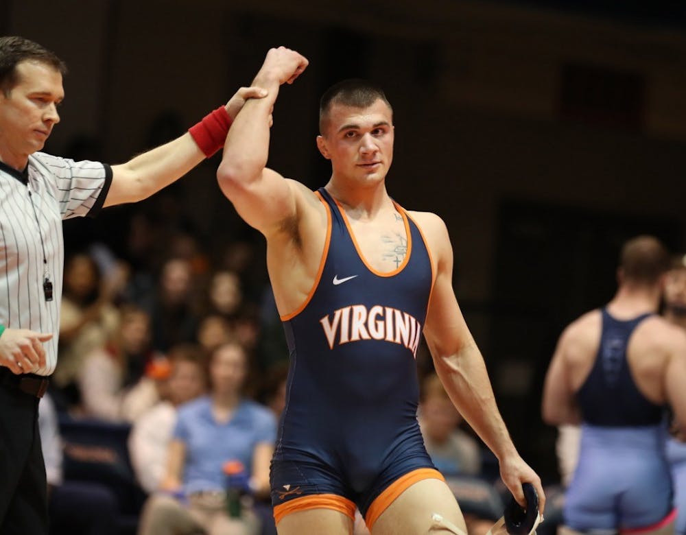 <p>Junior wrestler Jay Aiello was a force for Virginia at the 197 lb. weight class, winning an ACC championship and securing an NCAA tournament bid.&nbsp;</p>