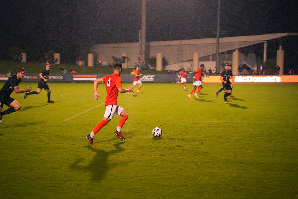 <p>Senior defender Paul Wiese has recorded six assists for Virginia this season.</p>