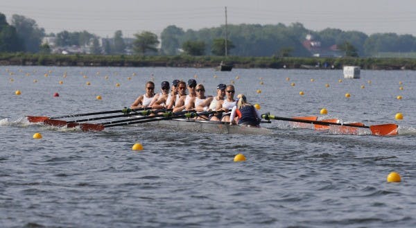 Virginia boats won the Varsity Eights and Varsity Four races Sunday morning on the Rivanna Reservoir. 