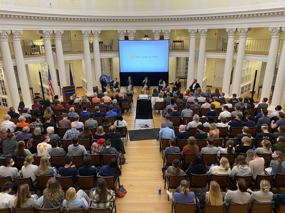 <p>In the fall, Center for Politics interns premiered the “Common Grounds” documentary, with 250 attendees watching the showing in the Rotunda Dome Room</p>