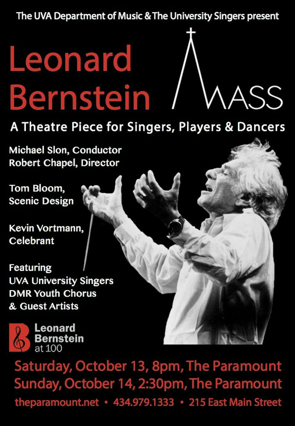 <p>The University Singers paired with the Department of Music to bring a rousing performance of Leonard Bernstein's "Mass" to the Paramount Theater Sunday.</p>