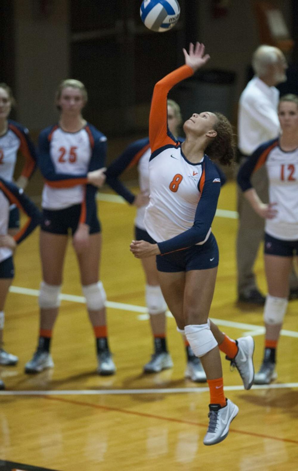 <p>Senior outside hitter Tori Janowski tallied 34 kills in the Virginia wins, becoming the 16th player in program history to surpass 1,000 kills for her career. </p>