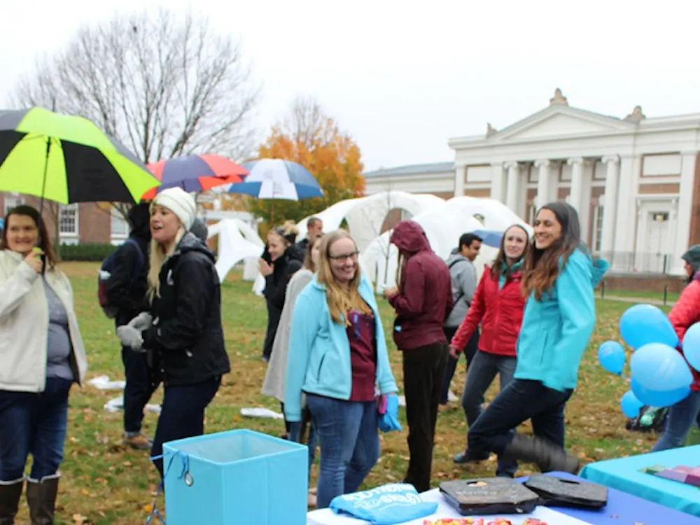 Southern Smash and Hoos Open to Preventing Eating Disorders co-hosted an event on South Lawn Tuesday, in which students could smash scales with baseball bats.