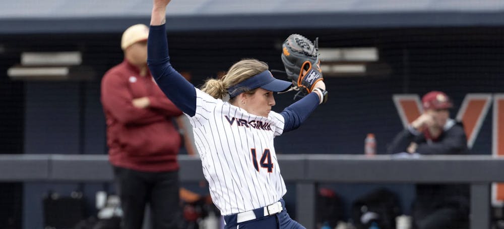 <p>Sophomore pitcher Eden Bigham hurled two complete games for the Cavaliers this weekend, allowing just five hits and one run between them.</p>