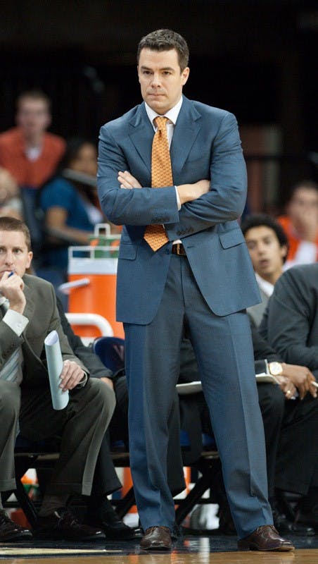 November 21; Charlottesville, VA USA; Virginia head coach Tony Bennett. Virginia defeated Oral Roberts University 76-55.