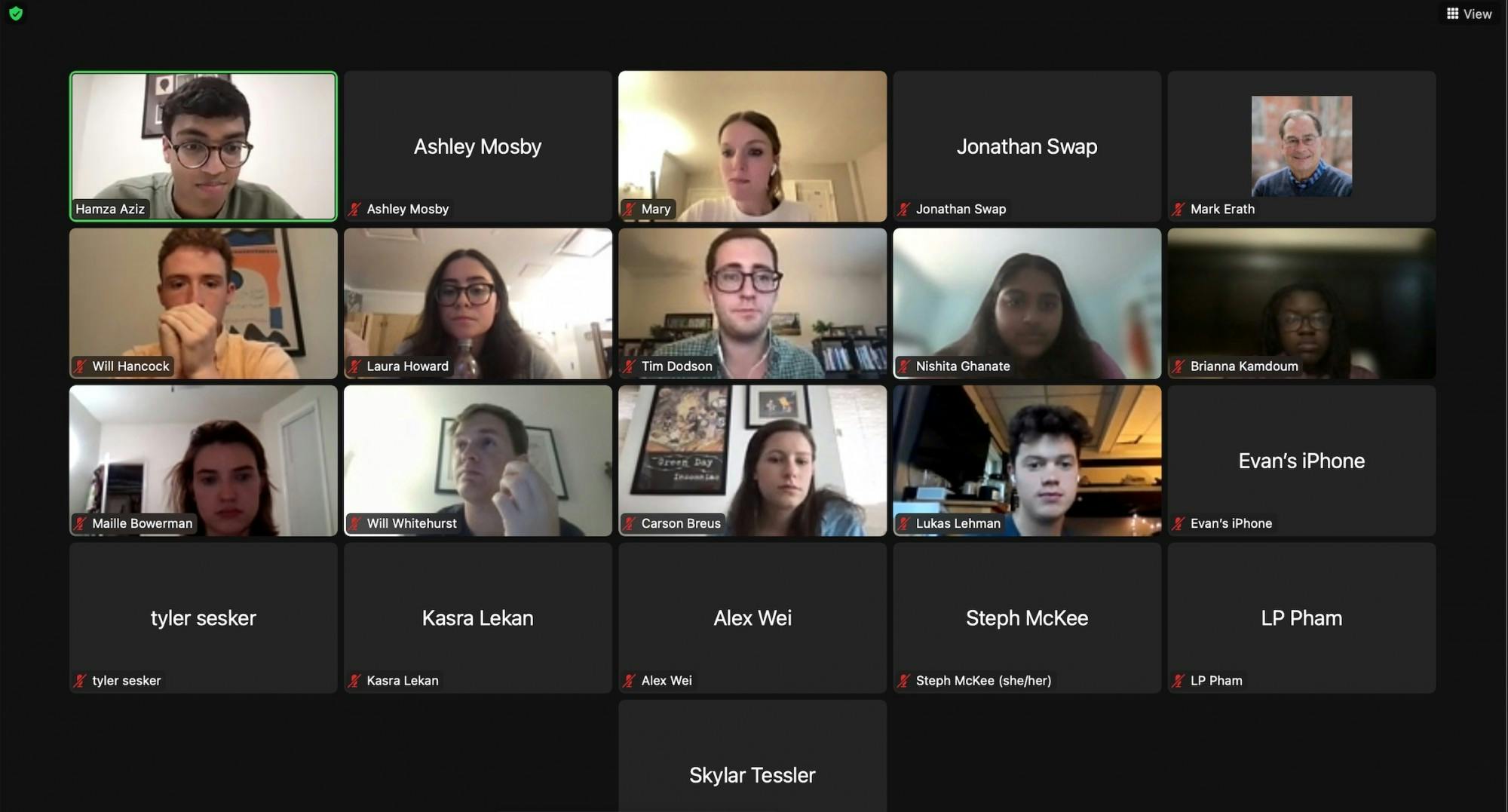 Outside of discussion on new bylaws, the Committee also read responses to their Restorative Justice Survey