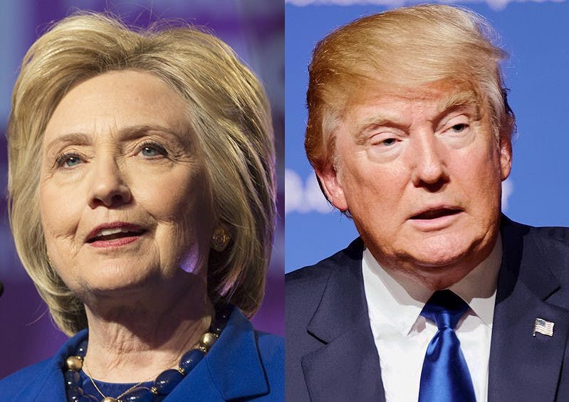 Of registered voters who said they planned to vote, 67 percent said they would vote for Clinton, while 9 percent percent said they would vote for Trump.