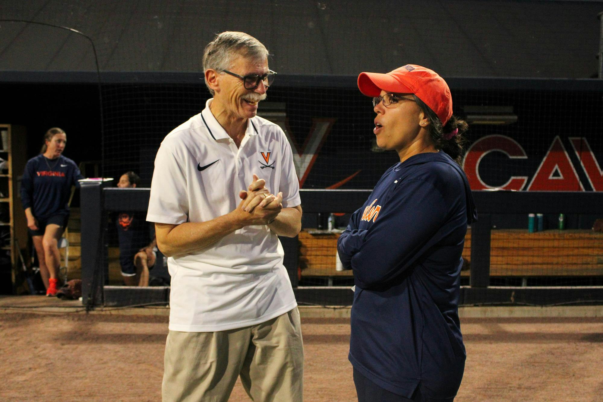 Scharf chats with Hardin postgame. 