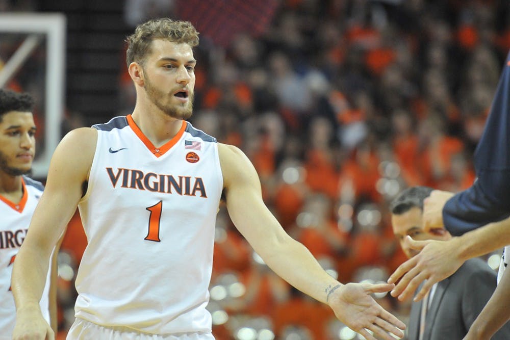 <p>Junior forward Austin Nichols scored 11 points in his only game for Virginia Tuesday against St. Francis Brooklyn.</p>