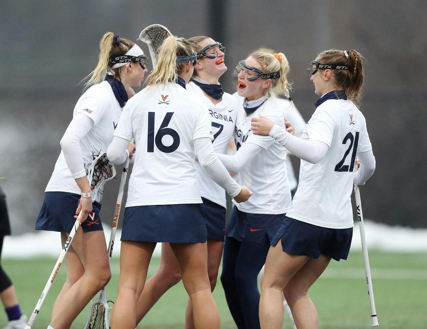 Virginia women's lacrosse took down rival Virginia Tech 12-10 this weekend, led by junior midfielder Annie Dyson's three goals. &nbsp;