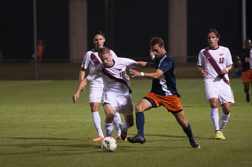 Sophomore forward Sam Hayward scored the game-winning goal against VCU on Monday night. 
