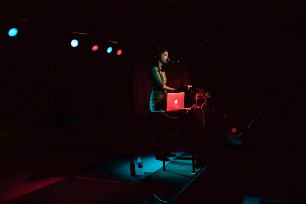 Kawehi, a one-woman band, creates a full band sound with the use of live looping.