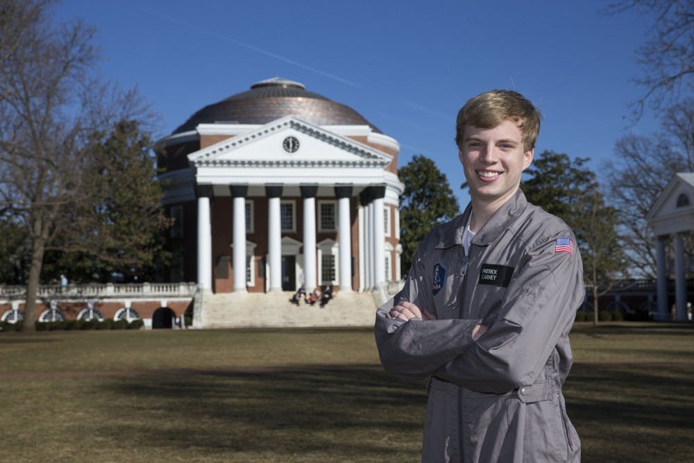 	<p>Third year Patrick Carney won one of 23 spots in a contest to head into space in 2015. Photo courtesy of Dan Addison of U.Va. University Communications.</p>