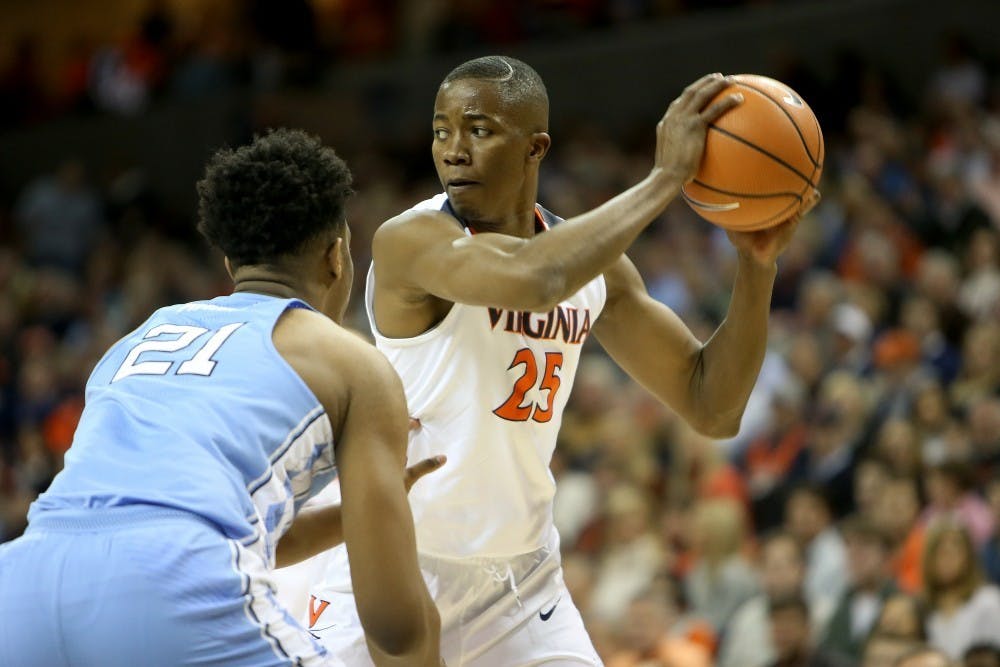 <p>Junior forward Mamadi Diakite tied his career-high of 18 points against Boston College Wednesday night.</p>