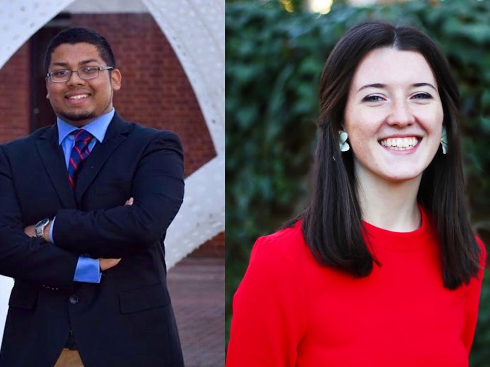 Student Council vice president for administration candidates (from left): Al Ahmed, Sydney Bradley.
