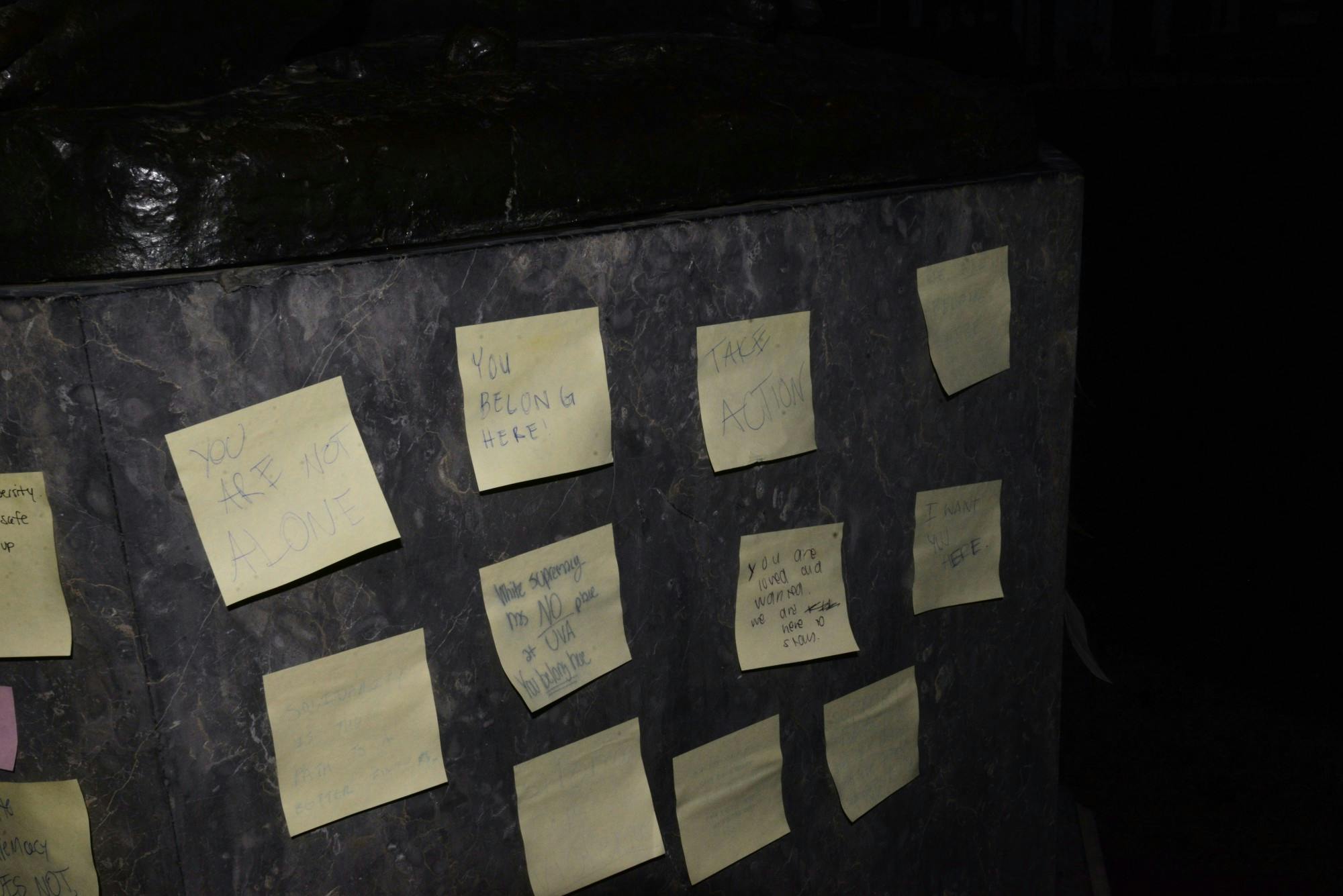 Ella Tynch, chair of YDSA communications and fourth-year Education student, welcomed protesters and clarified that volunteers wearing pink bandanas were present to ensure the peacefulness of the event.