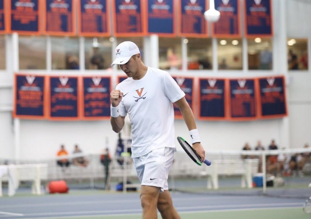 <p>Senior Carl Soderlund won his singles match in straight sets against Boston College but fell to his Central Florida singles opponent in three sets.</p>