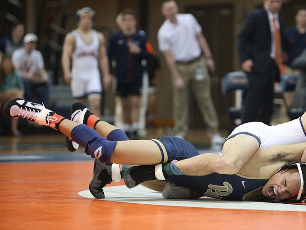 Freshman Jack Mueller dominated his opponent, contributing five points to Virginia's cause. 
