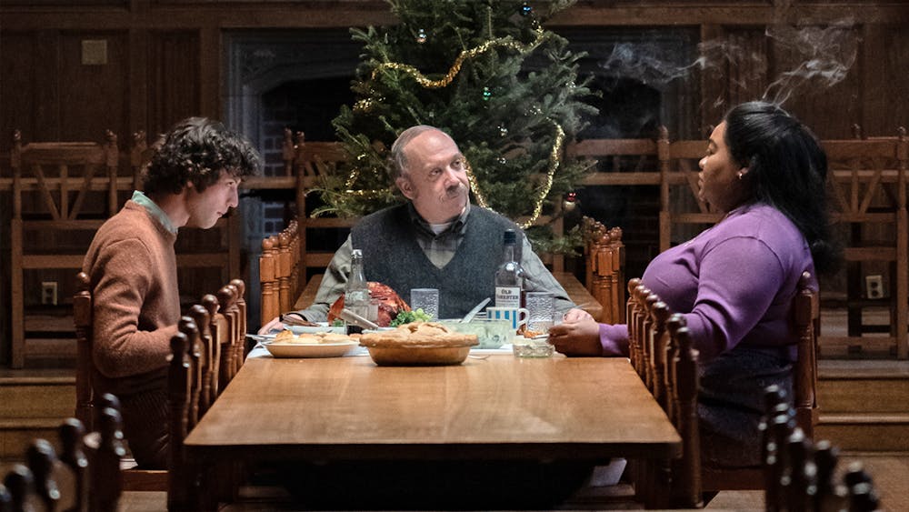 In Alexander Payne’s new film “The Holdovers” — which screened at The Paramount during the Virginia Film Festival Saturday — Angus Tully, played by newcomer Dominic Sessa, finds out he cannot spend the holidays with his mother.