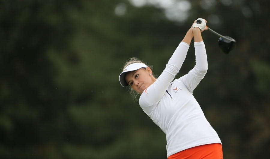 Junior Morgan Gonzales tied for 17th overall out of 96 golfers to lead the Cavaliers in last years' Tar Heel Invitational.