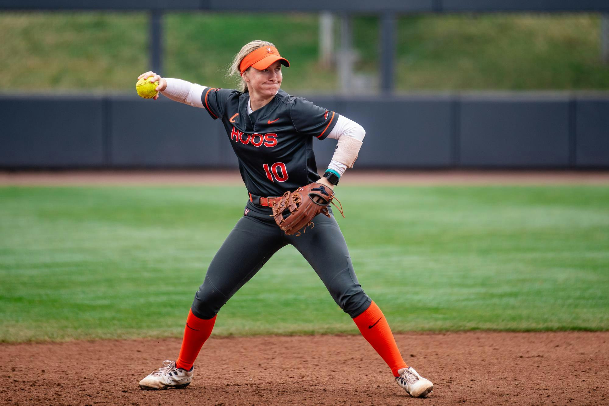 Hylton prepares to launch the ball.