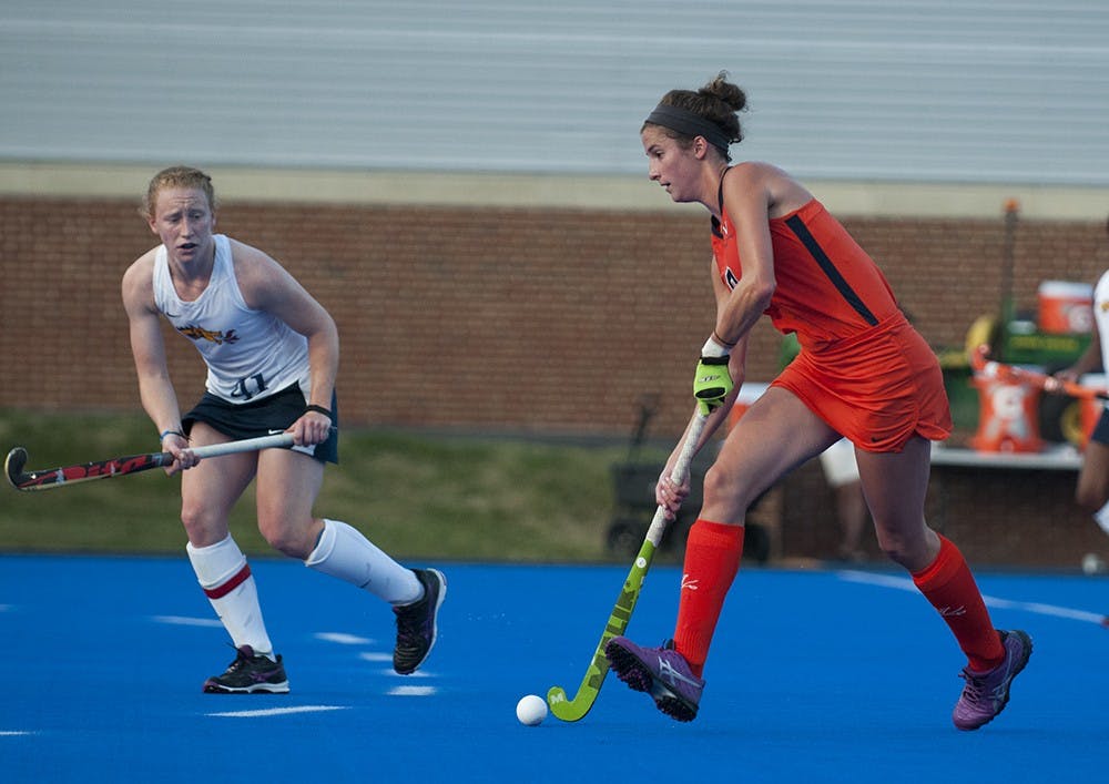 <p>Sophomore midfielder Tara Vittese scored twice in the win against the Cardinals. She leads Virginia in scoring this season. </p>