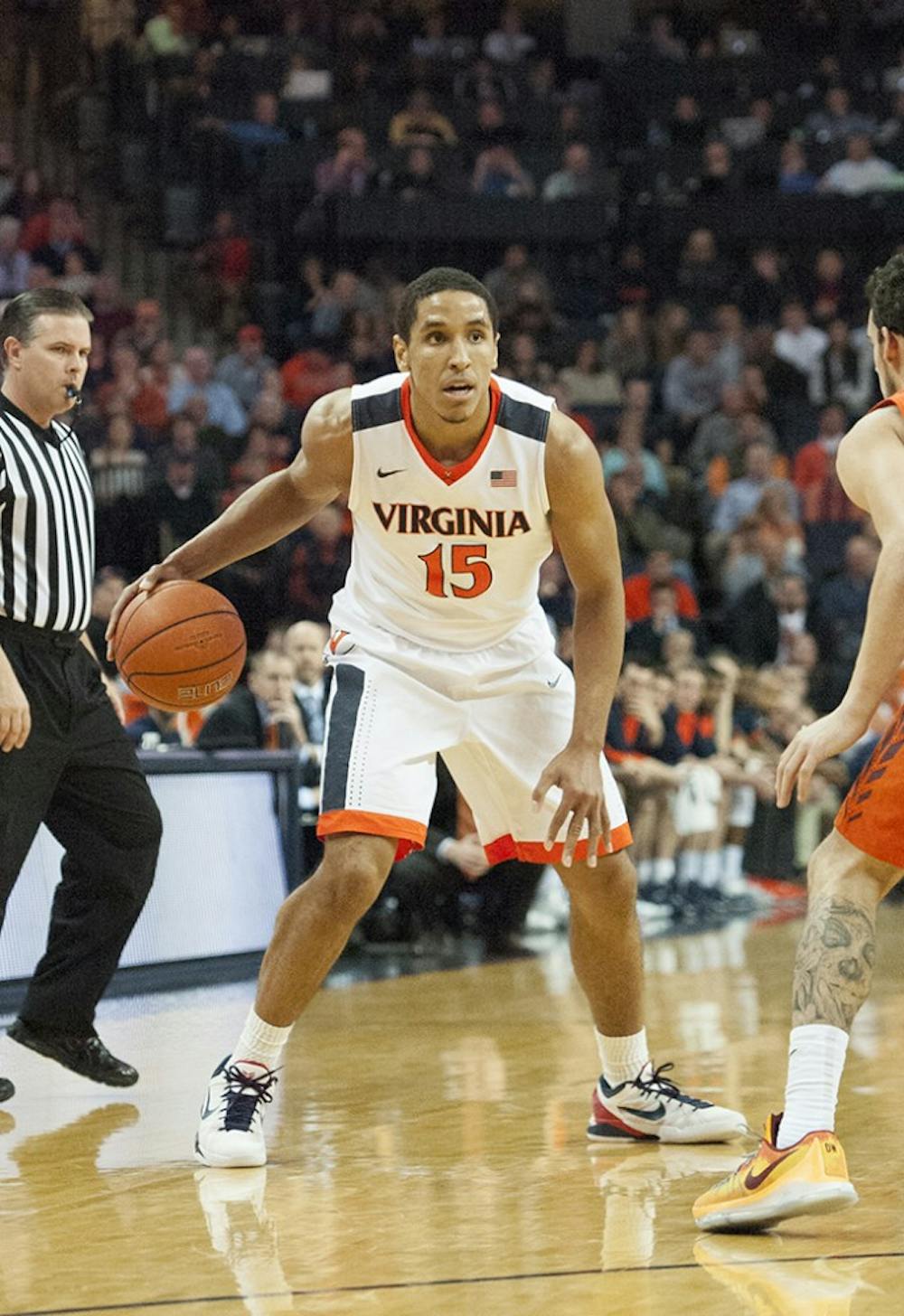 <p>Senior guard Malcolm Brogdon scored 26 points against No. 7 North Carolina and was one of four starters who scored in double figures.</p>