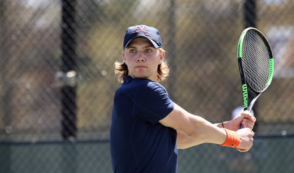 <p>Sophomore Carl Söderlund's singles victory was crucial for Virginia in rallying to defeat Clemson on the road.</p>