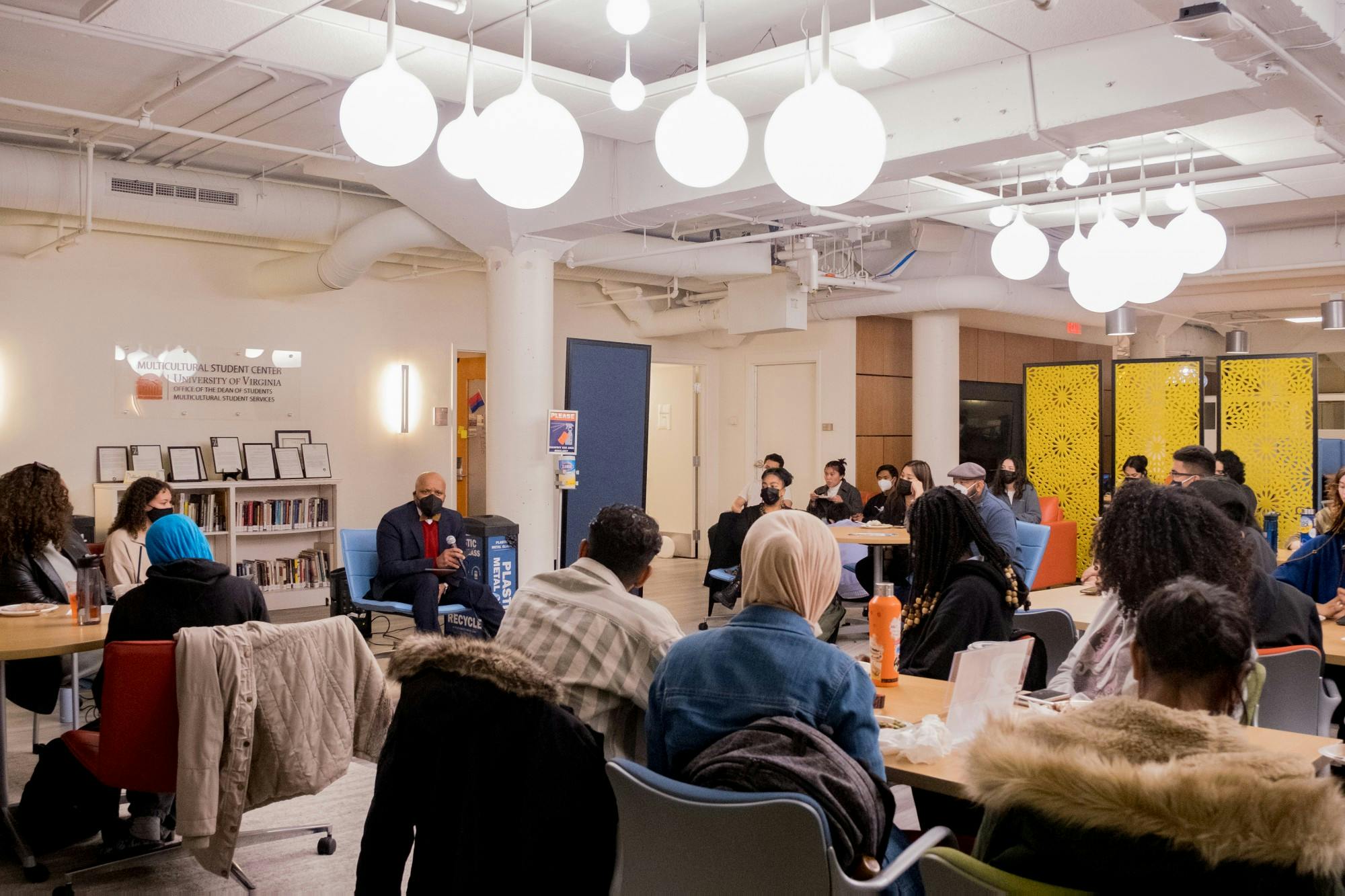 For a brief time, during his talk, McDonald assumed the role of mentor by answering students’ questions and using his own life experience to inform his audience.&nbsp;