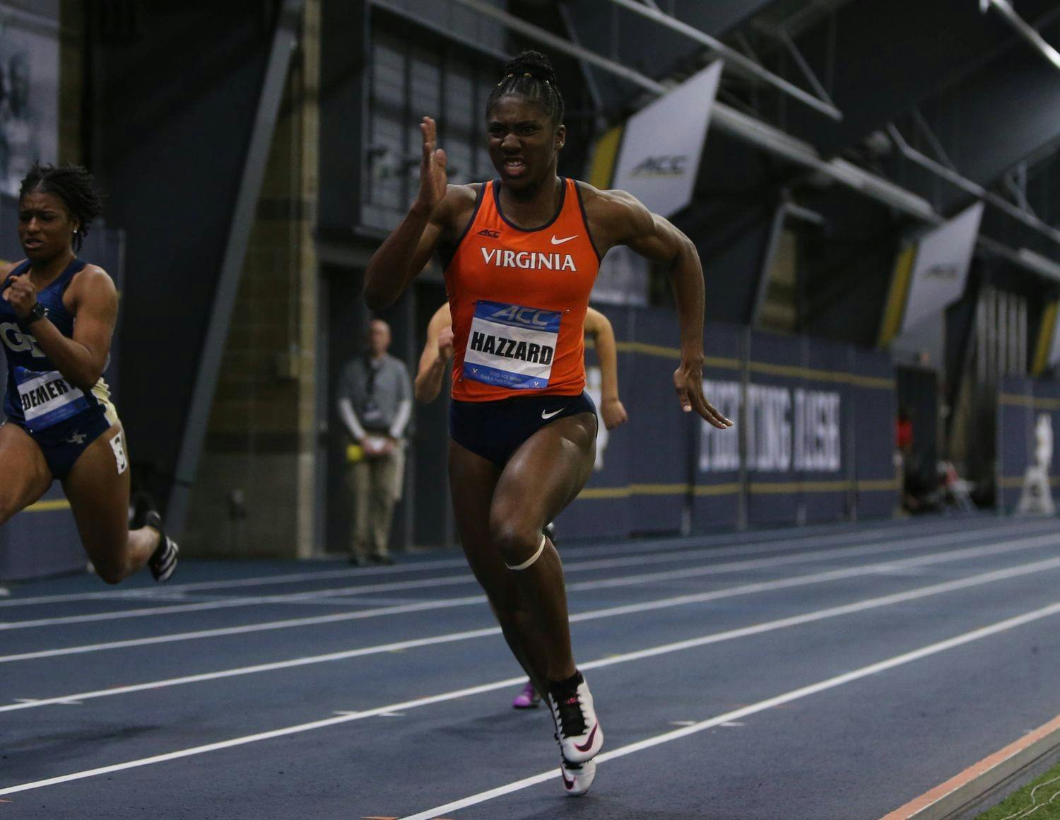 Senior Halle Hazzard had an outstanding start to her indoor season, placing first in the 60-meter and 300-meter dash events.&nbsp;