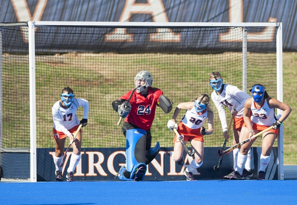 <p>Sophomore goalkeeper Carrera Lucas made a career high 10 saves in the loss against the Blue Devils.</p>