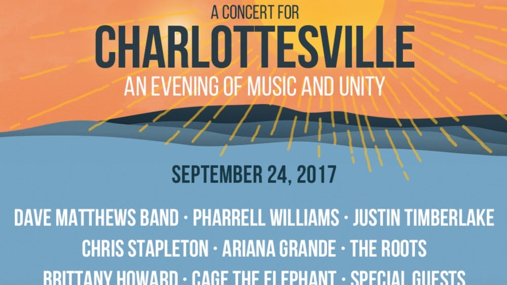 A Concert for Charlottesville will feature musical giants like Justin Timberlake, The Roots and Pharrell Williams.